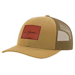 RICHARDSON TRUCKER CAP WITH LEATHER PATCH - IN